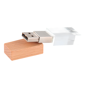 USB Cristal Madera Eco
