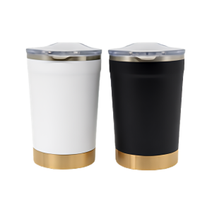 Vaso Térmico Stainless Steel & Gold Base